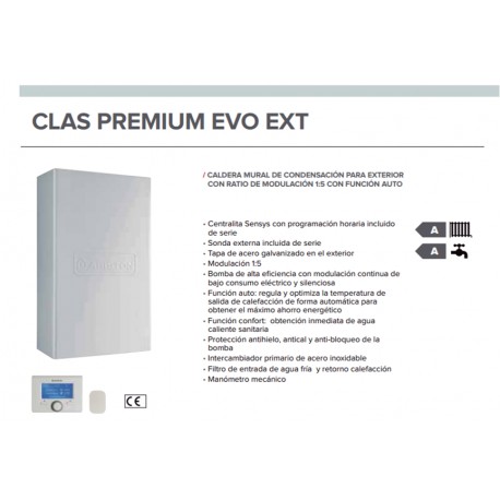 Caldera a gas de condensación Ariston CLAS PREMIUM EVO EXT 25 FF